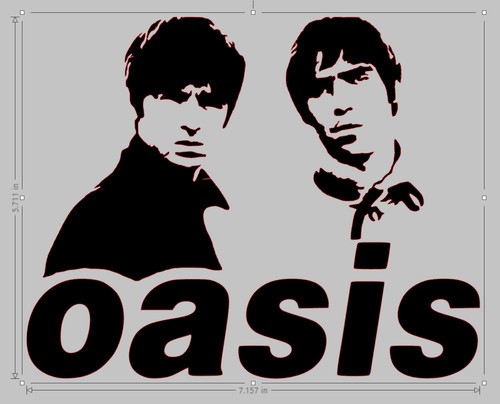 Oasis decal car sticker - car,