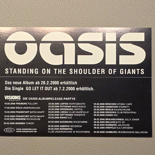 Oasis sticker postcard - oasis,