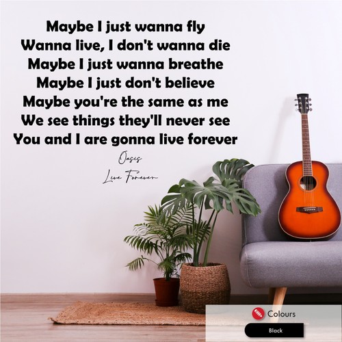 Oasis live forever - oasis, wall