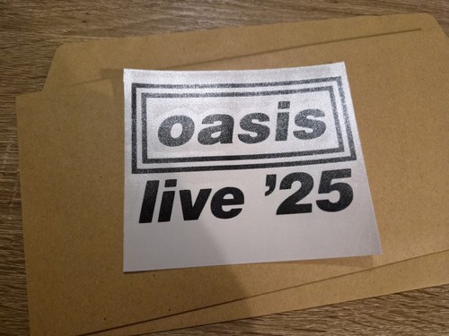 Oasis live vinyl sticker - ’27,