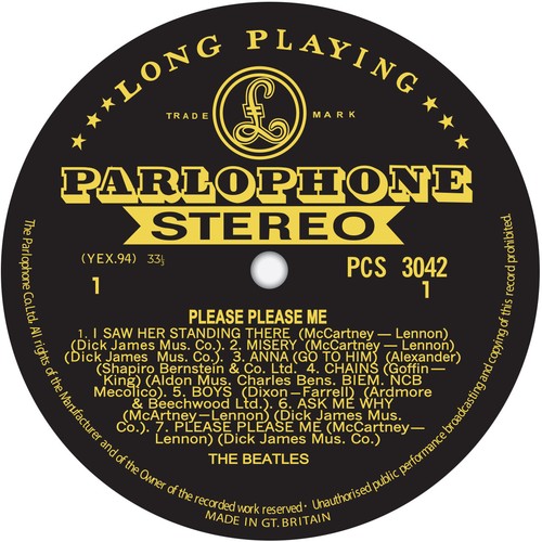 Record label stickers 100mm - record,