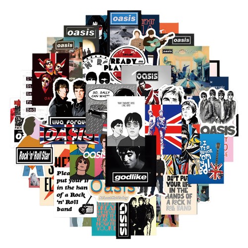 50pcs oasis stickers vintage - -,